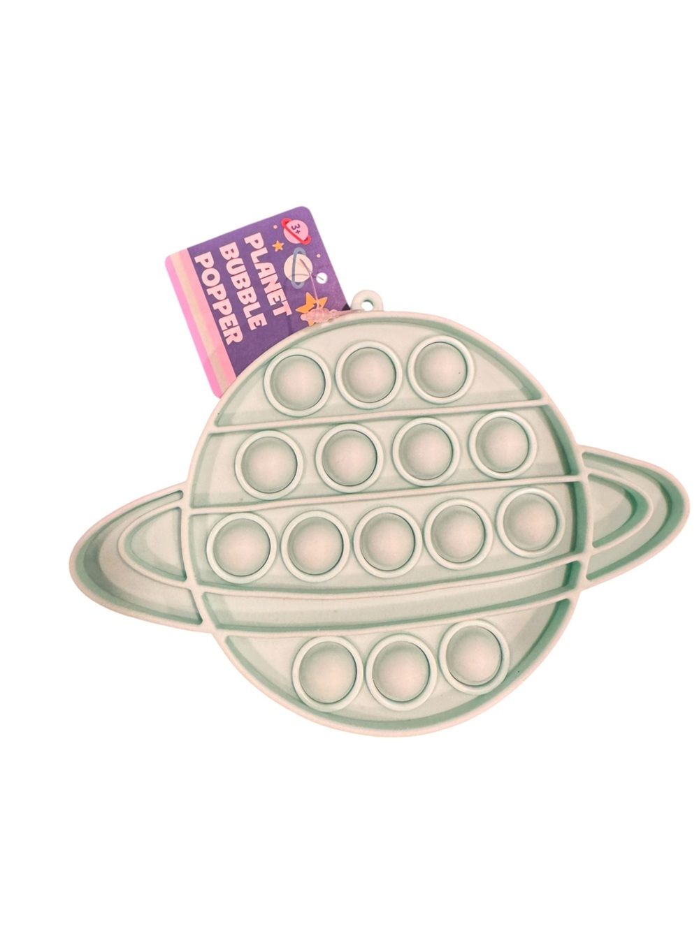 Planet-Shaped Bubble Popper Fidget Toy - Mint
